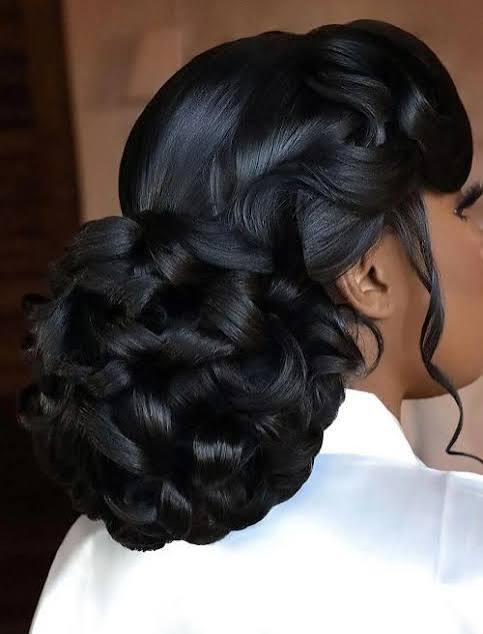 Elegant bridal updo with braids