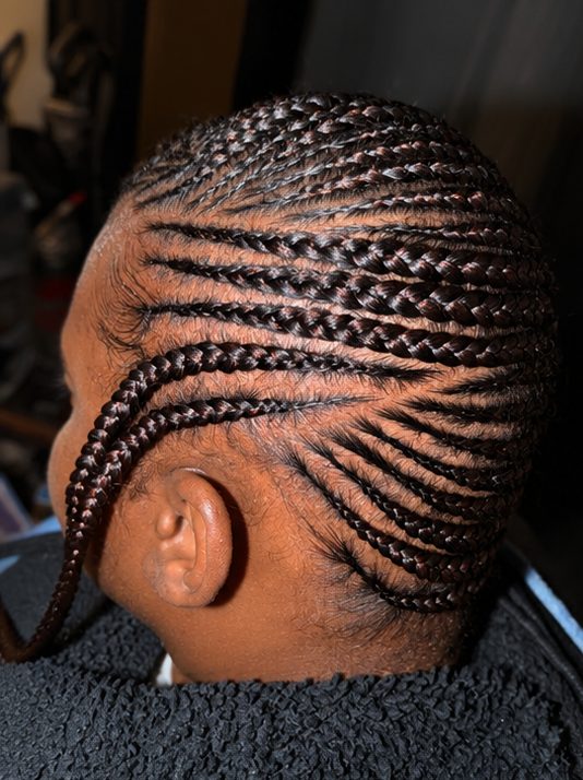 Lemonade braids side swept